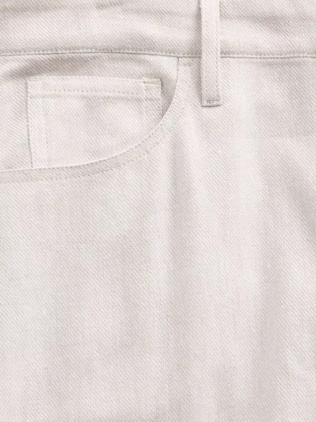Παντελόνι με φαρδιά γραμμή από λινό-βαμβάκι