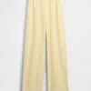 Παντελόνι με φαρδιά πόδια από μείγμα λινού