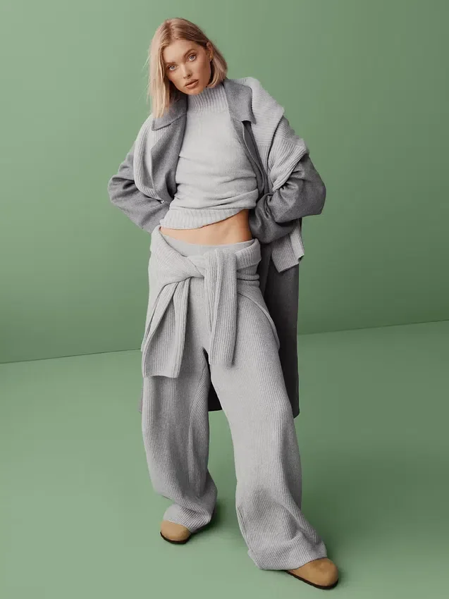 Παντελόνι με πλέξη Shaker-Stitch από CashSoft