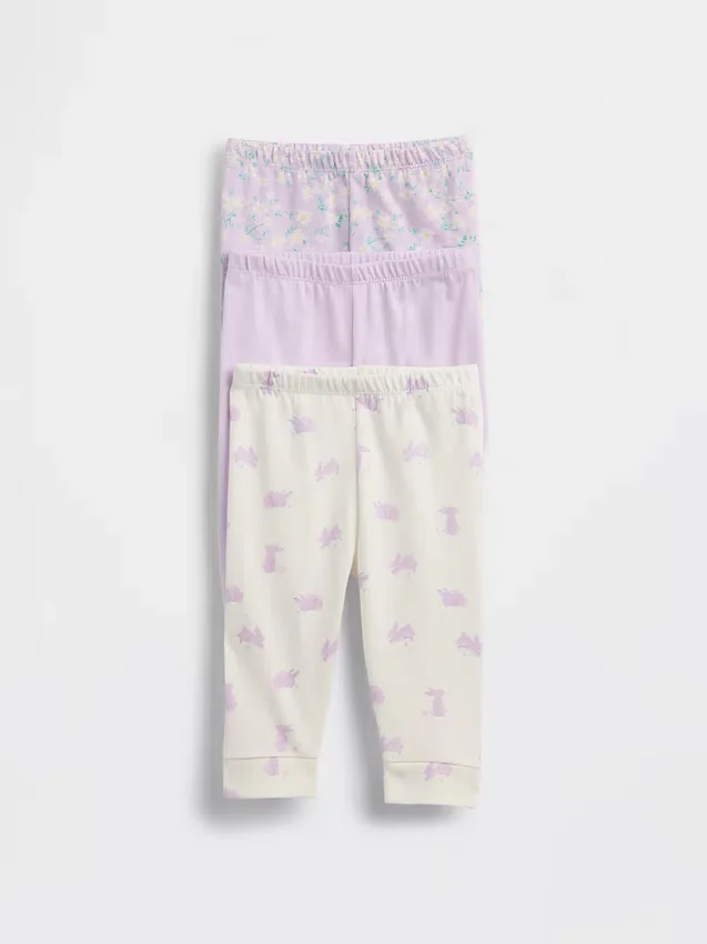Παντελόνια Baby First Favorites από βιολογικό βαμβάκι που φοριούνται εύκολα (σετ 3 τεμαχίων)