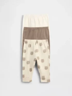 Παντελόνια Baby First Favorites από βιολογικό βαμβάκι που φοριούνται εύκολα (σετ 3 τεμαχίων)