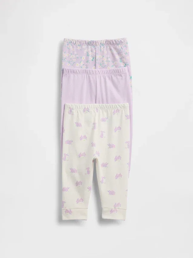 Παντελόνια Baby First Favorites από βιολογικό βαμβάκι που φοριούνται εύκολα (σετ 3 τεμαχίων)