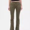 Παντελόνια χαμηλής μέσης από twill, μακρύ και στενό