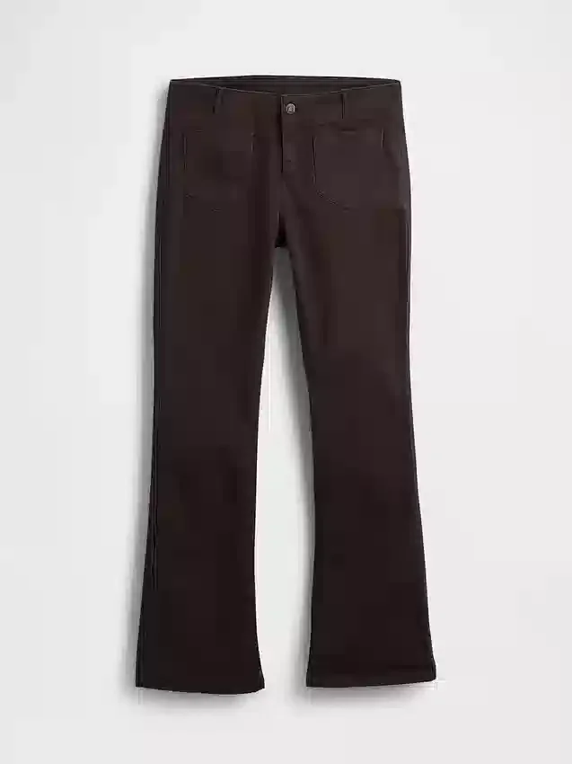 Παντελόνια χαμηλής μέσης από twill, μακρύ και στενό