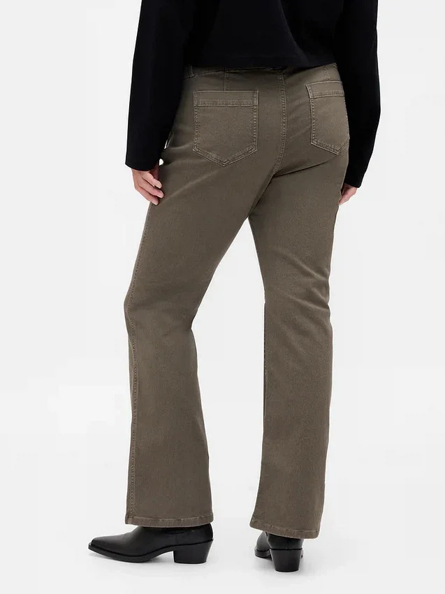Παντελόνια χαμηλής μέσης από twill, μακρύ και στενό