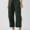 Παντελόνια μεσαίου ύψους από twill, άνετα, με φαρδύ πόδι