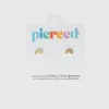 Pierced Co Κλασικά σκουλαρίκια με βιδωτό κούμπωμα σε σχήμα ουράνιου τόξου