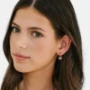 Pierced Co Κλασικό μενταγιόν πεταλούδα για σκουλαρίκια Huggie