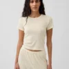 Πιτζάμα T-shirt με πλέξη Pointelle
