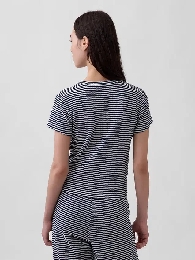 Πιτζάμα T-shirt με πλέξη Pointelle
