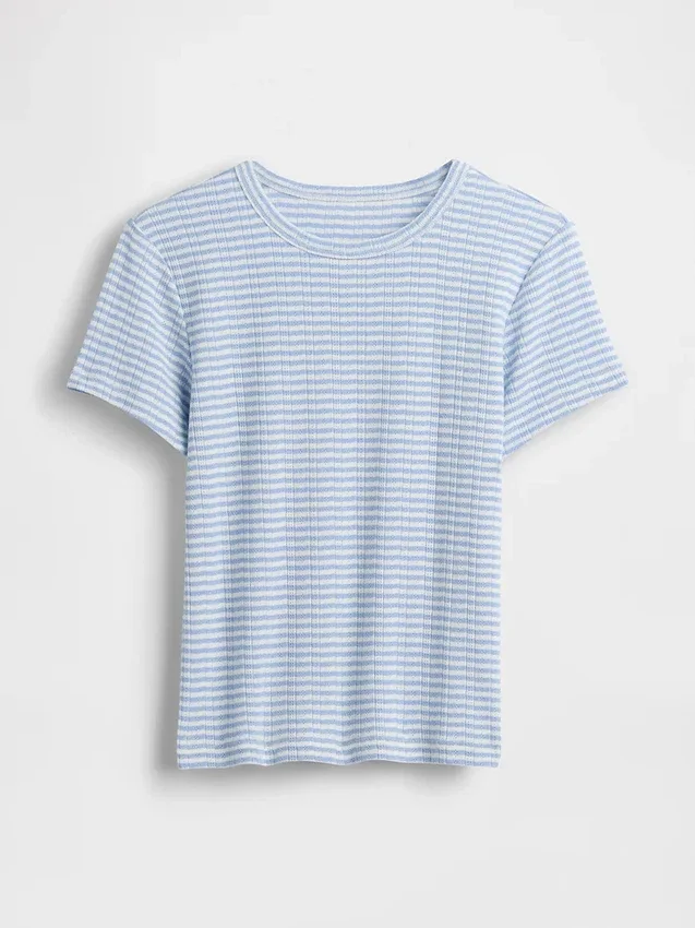 Πιτζάμα T-shirt με πλέξη Pointelle