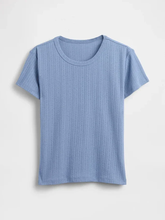 Πιτζάμα T-shirt με πλέξη Pointelle