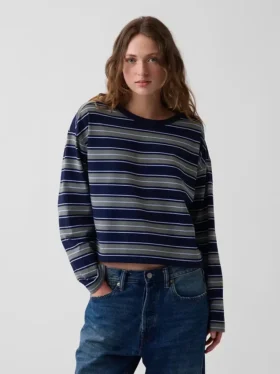 Πλεκτό Oversized Κοντό Pουκάμισο