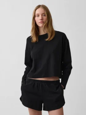 Πλεκτό Oversized Κοντό Pουκάμισο