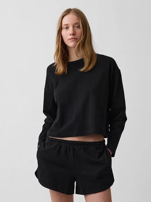 Πλεκτό Oversized Κοντό Pουκάμισο