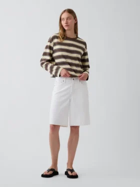 Πλεκτό Oversized Κοντό Pουκάμισο