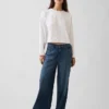 Πλεκτό Oversized Κοντό Pουκάμισο