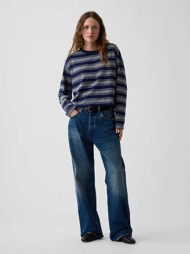 Πλεκτό Oversized Κοντό Pουκάμισο