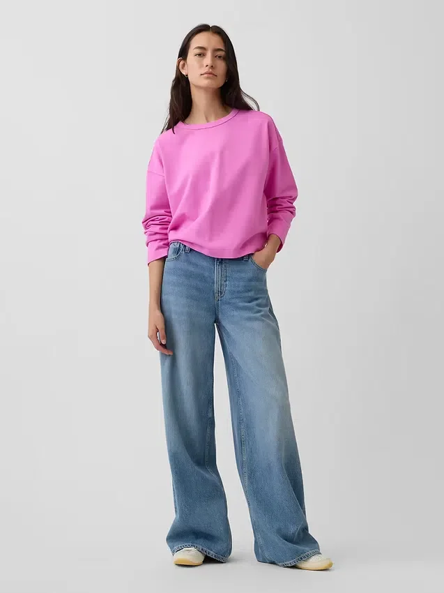 Πλεκτό Oversized Κοντό Pουκάμισο