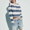 Πλεκτό Oversized Κοντό Pουκάμισο