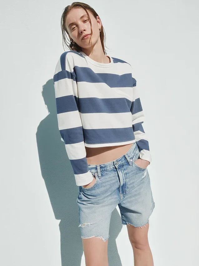 Πλεκτό Oversized Κοντό Pουκάμισο