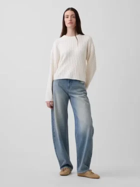 Πλεκτό πουλόβερ CashSoft σε oversized γραμμή