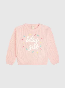 Πλεκτό πουλόβερ «Sweet Wink Birthday Girl Sprinkle»