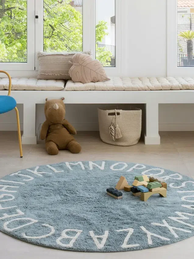 Πλενόμενο χαλί Abc Natural Vintage Blue της Lorena Canals
