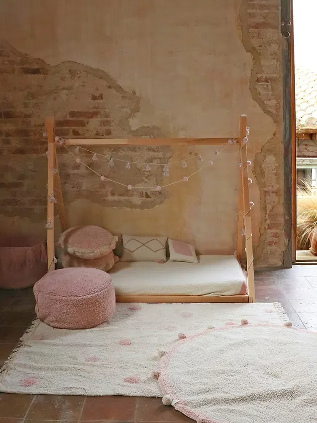 Πλενόμενο χαλί Lorena Canals Hippy Dots Vintage Nude
