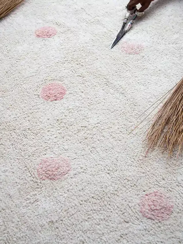 Πλενόμενο χαλί Lorena Canals Hippy Dots Vintage Nude