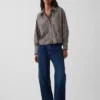 Πουκάμισο από οργανικό βαμβακερό ποπλίν σε oversized κροπ στυλ