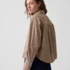 Πουκάμισο από οργανικό βαμβακερό ποπλίν σε oversized κροπ στυλ
