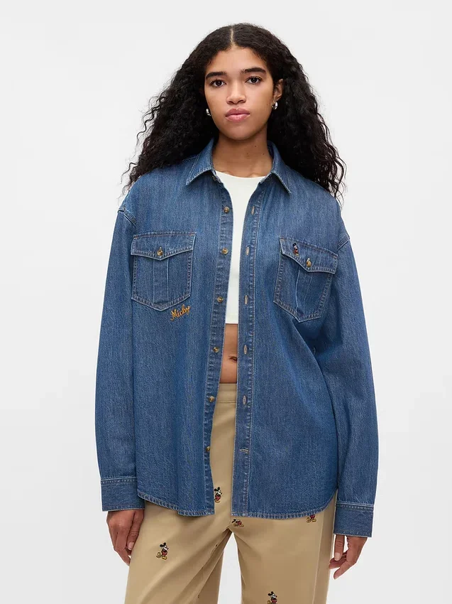 Πουκάμισο GAP × Disney σε στυλ western από τζιν