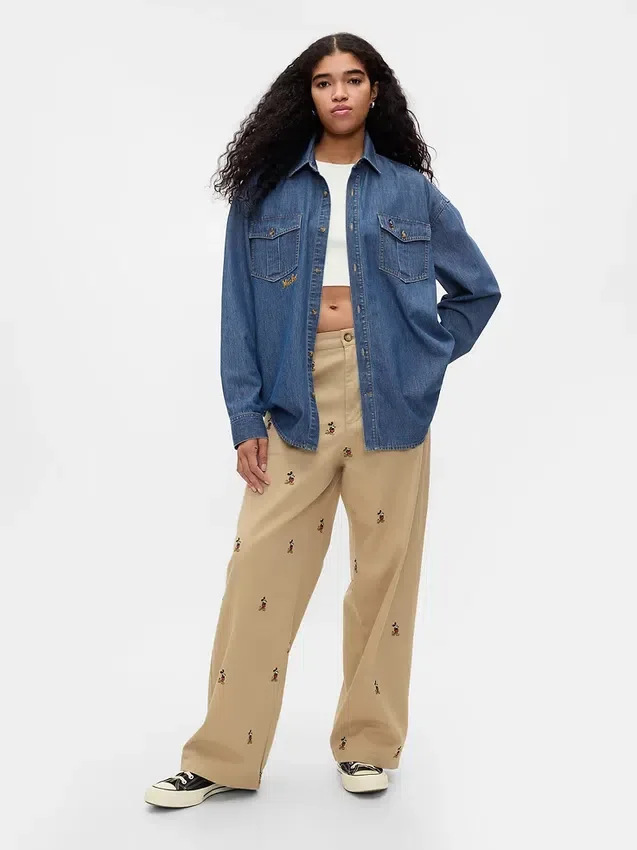 Πουκάμισο GAP × Disney σε στυλ western από τζιν