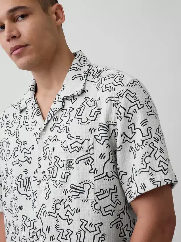 Πουκάμισο Keith Haring με υφή