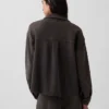 Πουκάμισο Oversized με κουμπιά μπροστά από βαρύ French Terry