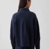Πουκάμισο Oversized με κουμπιά μπροστά από βαρύ French Terry