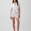 Πουκάμισο πιτζάμας από τσαλακωμένο γάζι σε oversized γραμμή