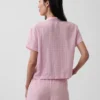 Πουκάμισο πιτζάμας από τσαλακωμένο γάζι σε oversized γραμμή