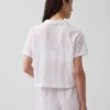 Πουκάμισο πιτζάμας από τσαλακωμένο γάζι σε oversized γραμμή