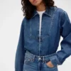 Πουκάμισο τζιν με φερμουάρ GAP × Victoria Beckham