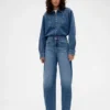 Πουκάμισο τζιν με φερμουάρ GAP × Victoria Beckham
