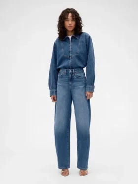 Πουκάμισο τζιν με φερμουάρ GAP × Victoria Beckham