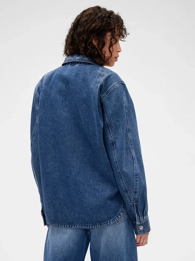 Πουκάμισο τζιν με φερμουάρ GAP × Victoria Beckham
