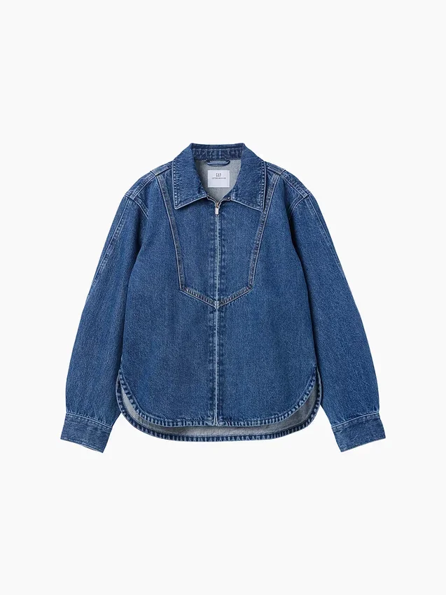 Πουκάμισο τζιν με φερμουάρ GAP × Victoria Beckham