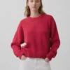 Πουλόβερ 100% βαμβάκι, oversized και κοντό