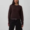 Πουλόβερ 100% βαμβάκι, oversized και κοντό