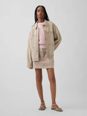Πουλόβερ 100% βαμβάκι, oversized και κοντό