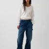 Πουλόβερ CashSoft με V-neck σε υπερμεγέθη γραμμή