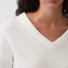 Πουλόβερ CashSoft με V-neck σε υπερμεγέθη γραμμή
